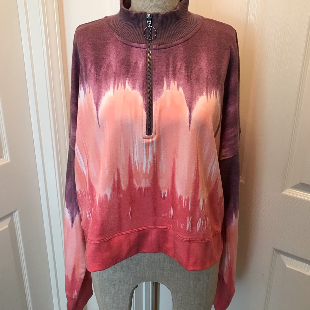 Ideology Performance cropped tie dye sweatshirt
